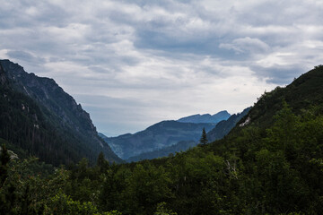 Mountain landscape in the Tatra National Park