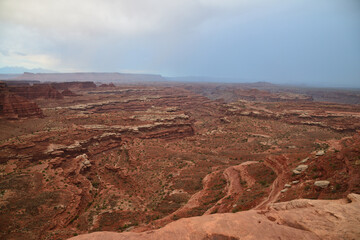 Landscape along White Rim trail in Canyonlands National Park, Utah