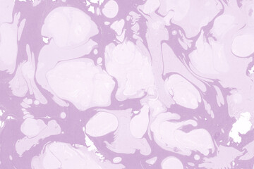 Pink marble ink texture on watercolor paper background. Marble stone image. Bath bomb effect. Psychedelic biomorphic art.
