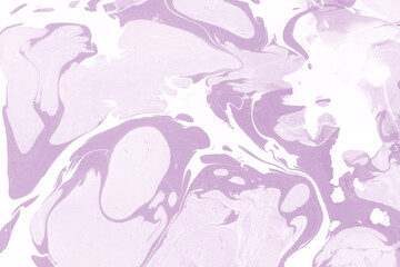 Pink marble ink texture on watercolor paper background. Marble stone image. Bath bomb effect. Psychedelic biomorphic art.