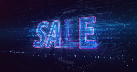 Sale advertising promotion abstract concept 3d illustration