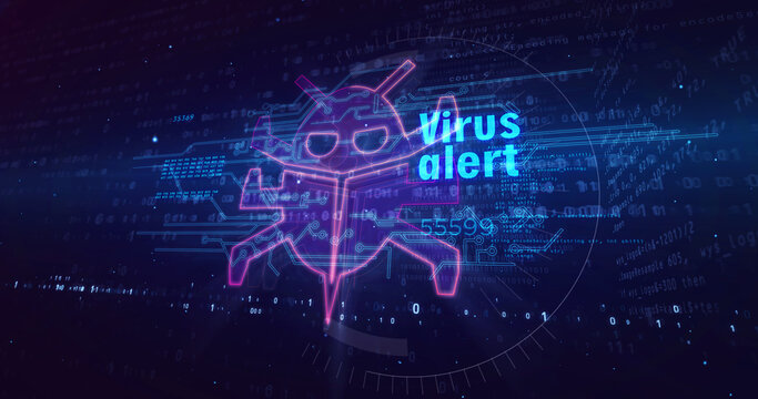 Virus symbol abstract concept 3d illustration