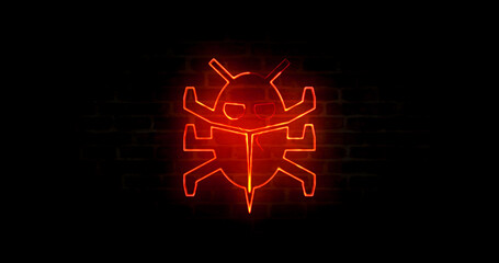 Virus symbol abstract concept 3d illustration