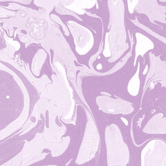 Pink marble ink texture on watercolor paper background. Marble stone image. Bath bomb effect. Psychedelic biomorphic art.