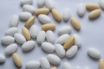 Vitamins are a healthy lifestyle. Tablets for improving the body. Natural organic supplements. Better health. A glass of water at the beginning of the day. Sports nutrition.