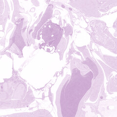 Pink marble ink texture on watercolor paper background. Marble stone image. Bath bomb effect. Psychedelic biomorphic art.