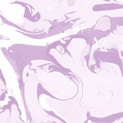 Pink marble ink texture on watercolor paper background. Marble stone image. Bath bomb effect. Psychedelic biomorphic art.