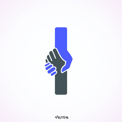logo letter i geometric triangle
