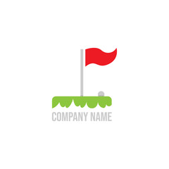 Golf sport logo design template