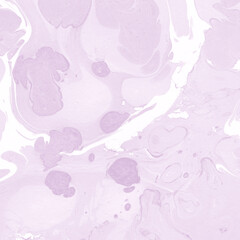 Pink marble ink texture on watercolor paper background. Marble stone image. Bath bomb effect. Psychedelic biomorphic art.