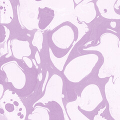 Pink marble ink texture on watercolor paper background. Marble stone image. Bath bomb effect. Psychedelic biomorphic art.