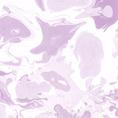 Pink marble ink texture on watercolor paper background. Marble stone image. Bath bomb effect. Psychedelic biomorphic art.