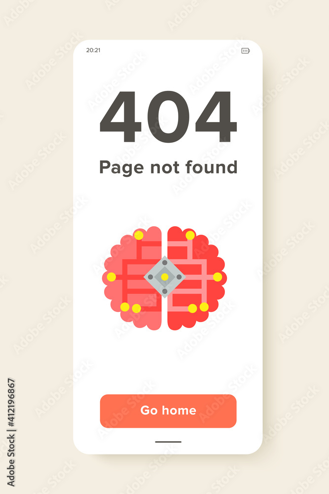 Poster multicolored vector icon of human brain with electric scheme representing cybernetics