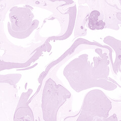 Pink marble ink texture on watercolor paper background. Marble stone image. Bath bomb effect. Psychedelic biomorphic art.