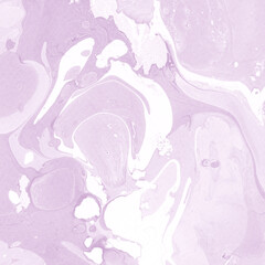 Pink marble ink texture on watercolor paper background. Marble stone image. Bath bomb effect. Psychedelic biomorphic art.