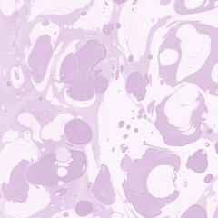 Pink marble ink texture on watercolor paper background. Marble stone image. Bath bomb effect. Psychedelic biomorphic art.