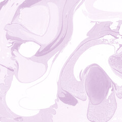 Pink marble ink texture on watercolor paper background. Marble stone image. Bath bomb effect. Psychedelic biomorphic art.