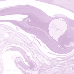 Pink marble ink texture on watercolor paper background. Marble stone image. Bath bomb effect. Psychedelic biomorphic art.