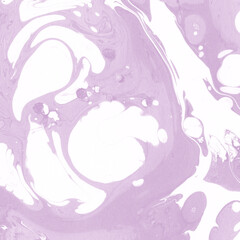 Pink marble ink texture on watercolor paper background. Marble stone image. Bath bomb effect. Psychedelic biomorphic art.