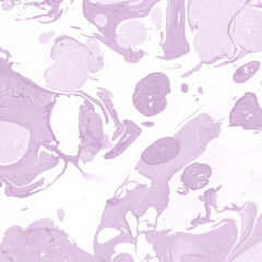 Pink marble ink texture on watercolor paper background. Marble stone image. Bath bomb effect. Psychedelic biomorphic art.