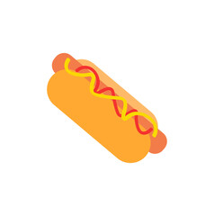 hot dog on white background
