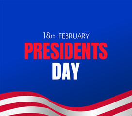 Presidents day 18th february national US holiday banner design. - Vector