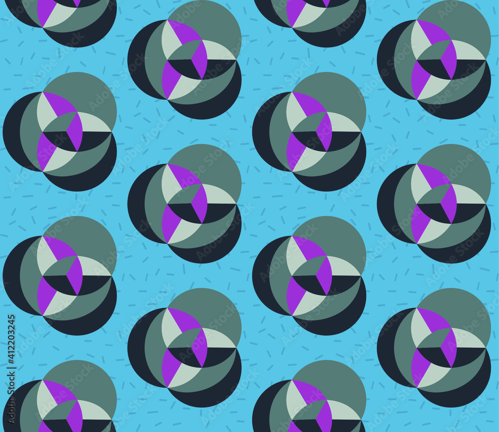 Aufkleber seamless geometric pattern with the image of spring flowers. vector design for web banner, business 