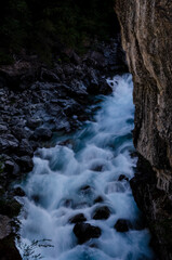 waterfall in the mountains
