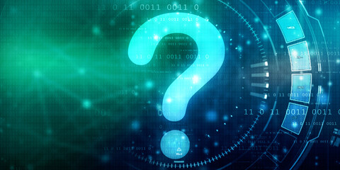 

2d illustration question mark background
