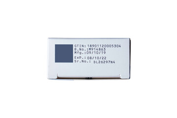 Information on the date of manufacture, the expiration date of the medicine on the packaging....