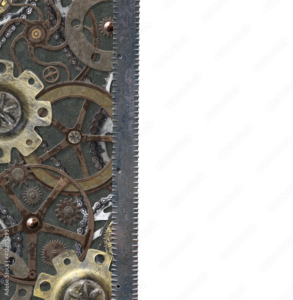 Wall mural Grunge background in steampunk style