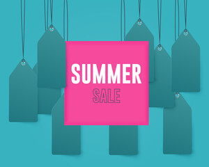 Realistic labels on blue background. For your designs. vector illustration modern style 