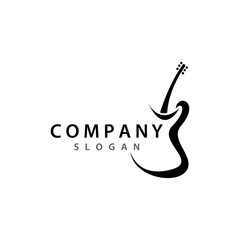 Naklejka premium Guitar logo template