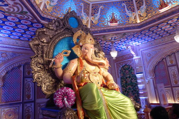 Fototapeta premium The temple of the God Ganesha in Mumbai, India