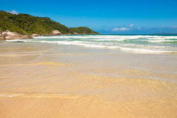 beach and sea located at Atalaia beach, Mariscal beach, Bombinhas, Santa Catarina, Brazil