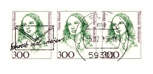 briefmarke stamp vintage retro alt old gestempelt frankiert cancel used slogan werbung post schreib...