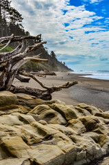 Pebble beach in Olympic National Park, Washington