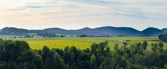 view of the mountains in autumn