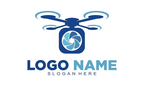 Drone illustration vector logo