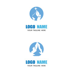 Ice berg Logo Template vector symbol nature