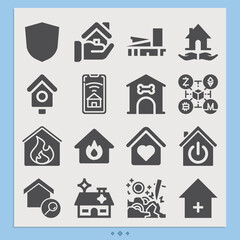 Simple set of lords related filled icons.