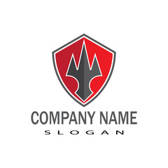 Trident Logo Template vector icon illustration design