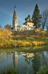 Fototapeta na wymiar Church of Epiphany - Church of St. Nicholas in Nerekhta. Kostroma oblast. Russia