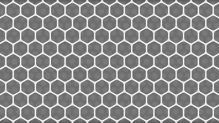 Carbon hexagonal pattern, 3d render illustration
