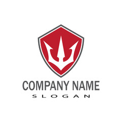 Trident Logo Template vector icon illustration design