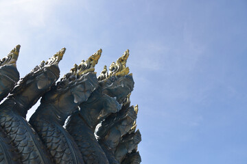 Multi Head Naka Statue Under Blue Sky