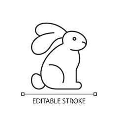 Cruelty free linear icon. Creation of cosmetics without testing on animals. Eco friendly. Thin line customizable illustration. Contour symbol. Vector isolated outline drawing. Editable stroke