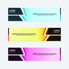 modern style of web banner template