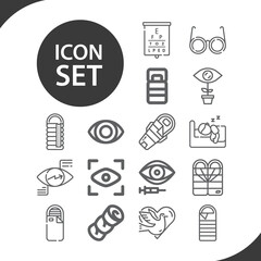 Simple set of dreaming related lineal icons.