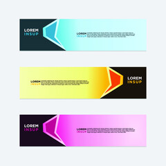 modern style of web banner template